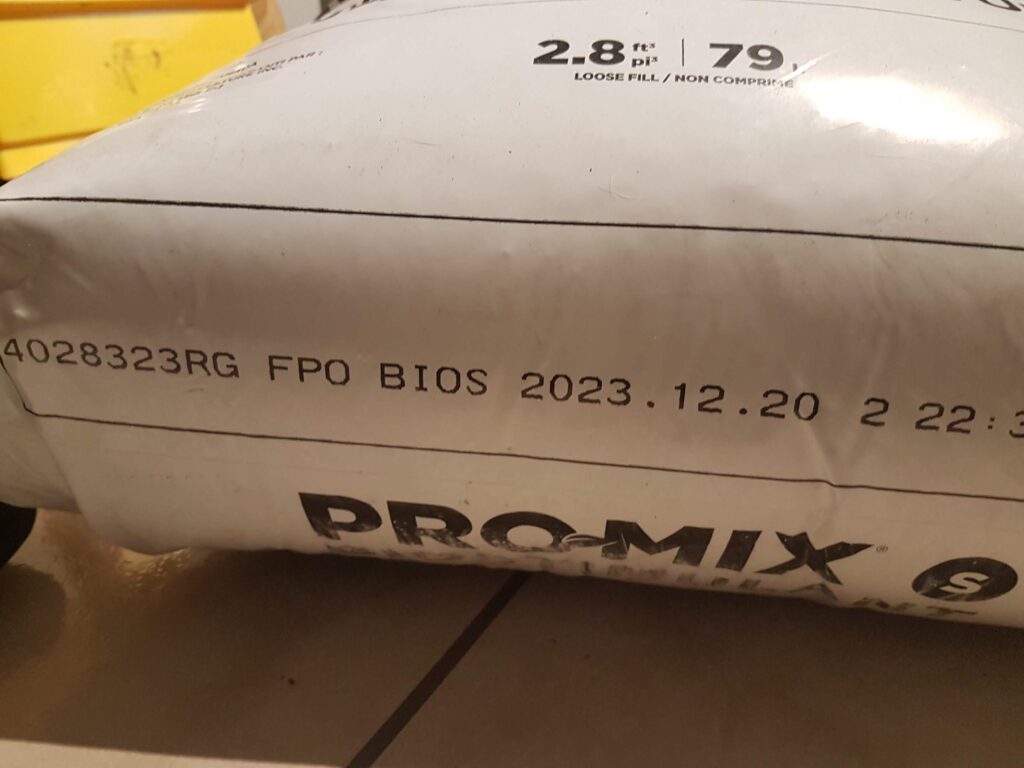photo of ProMix FPO bag label